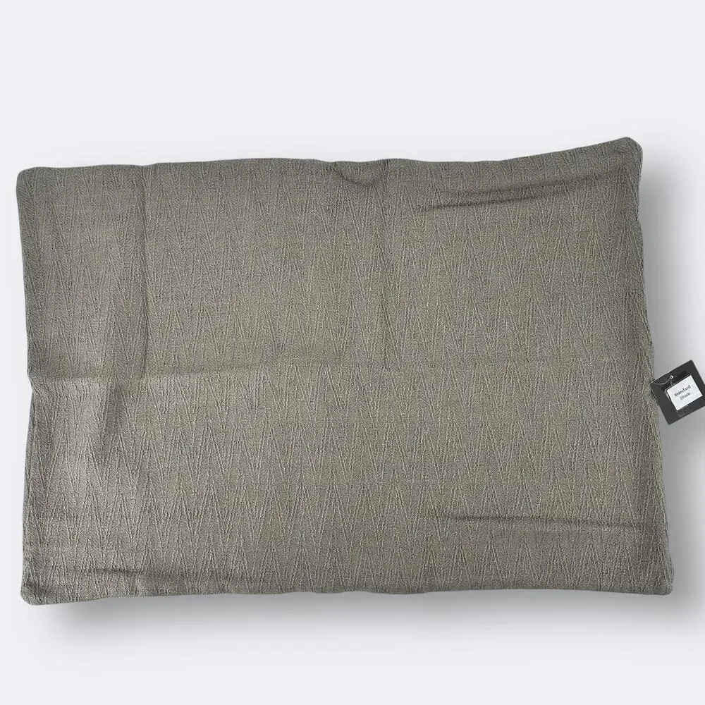 Restoration Hardware Textured Chevron Pillow Sham Lot Of 4 Standard Lumbar Fog